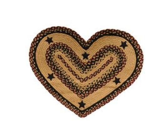 Star Braided Heart Rug